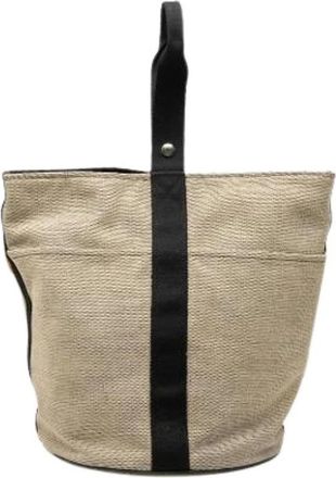 Herm&egrave;s Pre-owned Saxo GM Bucket Bag - Dames - Vintage Tas - Beige - ONE Size - Vintage