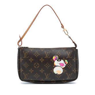 Louis Vuitton Pre-owned Womens Takashi Murakami Monogram Panda Pochette Accessoires - Brown Textile - One Size