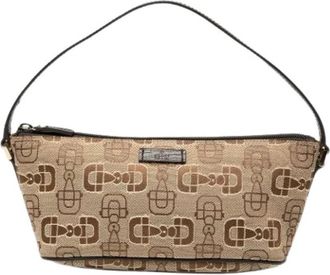 Gucci Pre-owned Mini Shoulder Bag - Dames - Vintage Mini Tas - Beige - ONE Size - Leer - Vintage