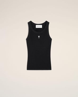 Ami Black Cotton Ami De Coeur Tanktop Black - XXL - for Women