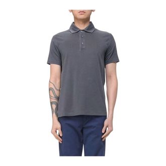 Fay Polo Shirts, male, Gray, Size: S Polo Shirt