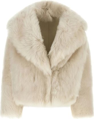 BLANCHA Jassen, Dames, Beige, S, Leer, Toscana Shearling Jas