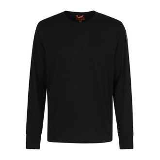 Parajumpers Long Sleeve T-Shirts, male, Black, S, Black Jumpers for Men KIP - MAN