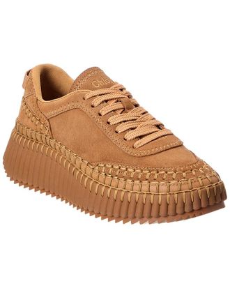 Chlo&eacute; Nama Leather & Suede Sneaker