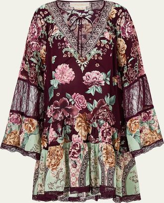 Camilla If These Tiles Could Talk A-Line Gathered Panel Dress