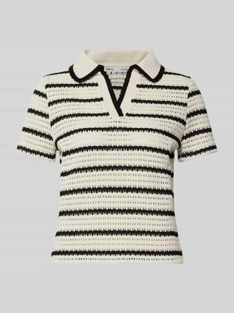 Mango Strickshirt mit Polokragen Modell MIFFY in Offwhite, Gr&ouml;&szlig;e XL