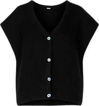 Tiffany & Co. Lilje Mohair Vest - Dames - Spencers - Zwart - ONE Size - Truien & Vesten