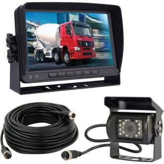OEM Sistema De C&aacute;mara De Marcha Atr&aacute;s De 12v-24v Con Monitor Lcd Tft De 7 - C&aacute;mara Impermeable Con Visi&oacute;n Nocturna De 120&deg; - Cable Antiinterferencias De 4