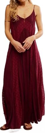 Free People Trail Of Flowers Maxi Dress In Maroon