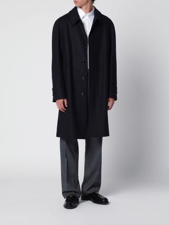 Lardini Single-Breasted Coat in Wool and Cashmere with Button Closure
