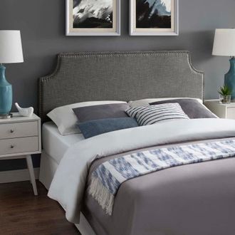 Casa Mirage Grey Linen Small Double 26 inch Strutted Headboard