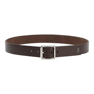 Ferragamo Mens Rectangular Buckle Leather Belt, Size 95