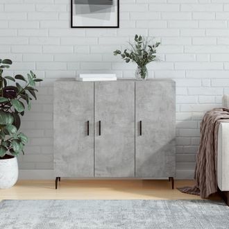 vidaXL Vidaxl - Aparador De Madera De Ingenier&iacute;a Gris Hormig&oacute;n 90x34x80 Cm