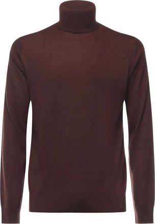 Alpha Studio Maglione a collo alto a maniche lunghe - Marrone