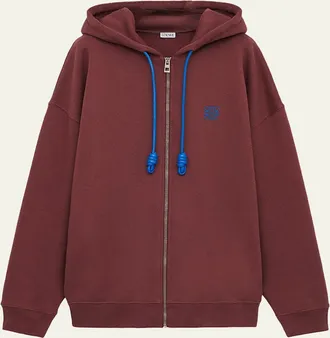 Loewe Mens Anagram Zip-Up Hoodie