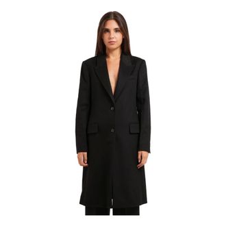 HUGO BOSS Formele Single-Breasted Jas - Dames - Mantels - Zwart - Maat: S Wol