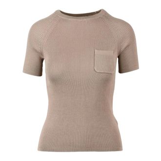 Max Mara Dames, Truien, Beige, Maat: M Katoen