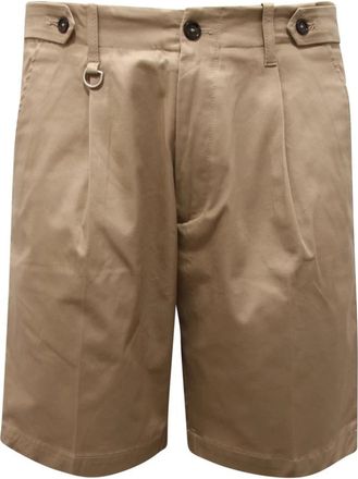 Paolo Pecora Stijlvolle Bermuda Shorts Gemaakt in Itali&euml; - Heren - Korte Broeken - Beige - S - Korte Broeken