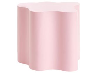 Beliani Mesa auxiliar rosa pastel