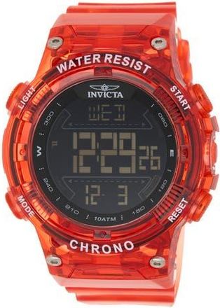 Invicta Racing Silicone Strap Watch, 52mm in Black/orange at Nordstrom Rack, Size 52 Mm