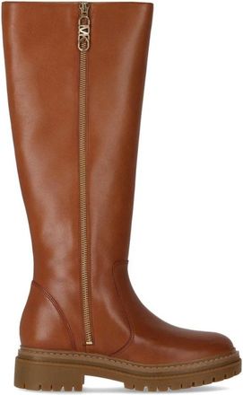 Michael Kors Lichtbruine Regan Ritslaars - Dames - Hoge Laarzen - Bruin - 40 1/2 EU - Leer - Schoenen