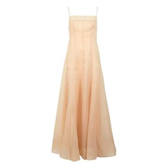 Staud Gowns, female, Beige, Size: S Gustav Dress