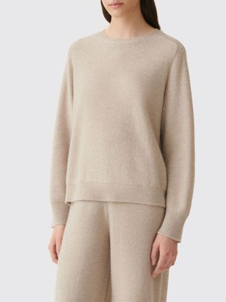 Fabiana Filippi Maglia girocollo in lana seta e cashmere con ricamo di paillettes