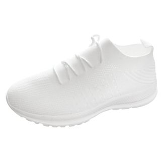 Generic Womens Orthopedic Running Trainers Women Wide Fit Lightweight Shoes Ladies Fashion Solid Color Mesh Breathable Thick Sole Casual Womens Trainers White