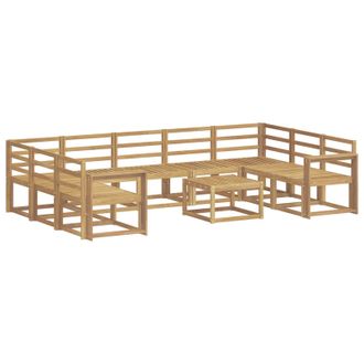 vidaXL Conjunto De Sof&aacute;s De Exterior 10 Pcs Blanco Vidaxl