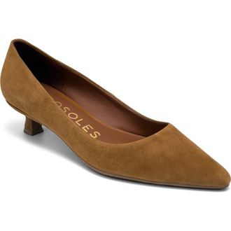 Aerosoles Rana Kitten Heel Pump in Tobacco at Nordstrom, Size 9.5