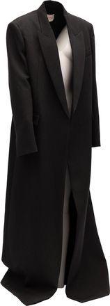 Valentino Garavani Women Wool Long Coat Black Clothing