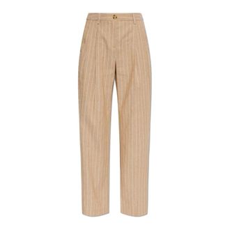 Paul Smith Straight Trousers, female, Beige, Size: 2XS Pinstripe Trousers