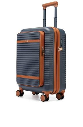 Elle Escape Expandable Carry On Suitcase with Front Laptop Pocket in Navy at Nordstrom
