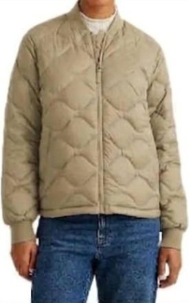 Eddie Bauer Down Puffer Bomber Jacket - Plus In Pumice