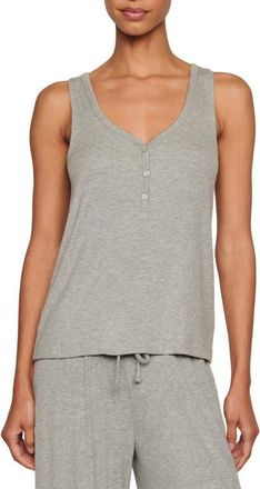 Eberjey Dream Rib Tank in Dark Heather Grey at Nordstrom, Size X-Large