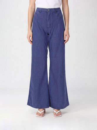 Baum Und Pferdgarten Jeans Nilea gessati a gamba larga e vita alta