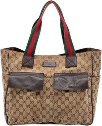 Gucci Pre-owned Tote Bags, female, Beige, Size: ONE SIZE Pre-owned Vintage Tote Bag