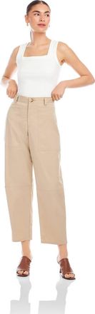Fifteen Twenty Sondra Barrel Leg Pants In Stone