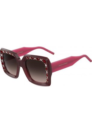 Carolina Herrera Womens HER-0178-S-0T5 HER 0178 S 53 0T5 Sunglasses - Dark Red - One Size