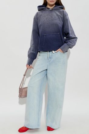 Maison Margiela Sweatshirt With Embroidery, Womens, Navy Blue