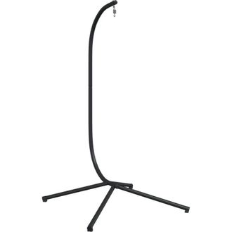 vidaXL Soporte De Silla Colgante Huevo Sin Cesta Acero Negro Vidaxl