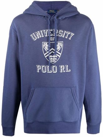 Polo Ralph Lauren logo-print pullover hoodie - Blue
