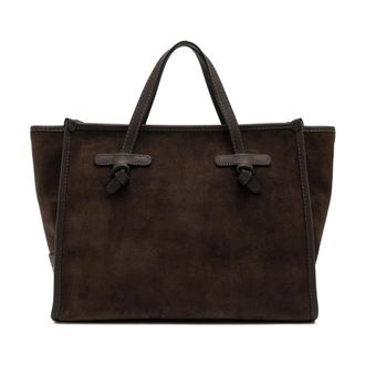 Gianni Chiarini Shopping Bags, female, Brown, ONE SIZE, Miss Marcella Suede Tote Bag
