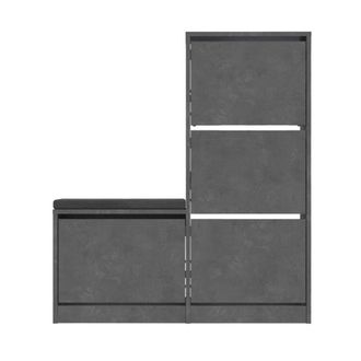 Calicosy Mueble para zapatos 4 puertas L105 cm - Gris