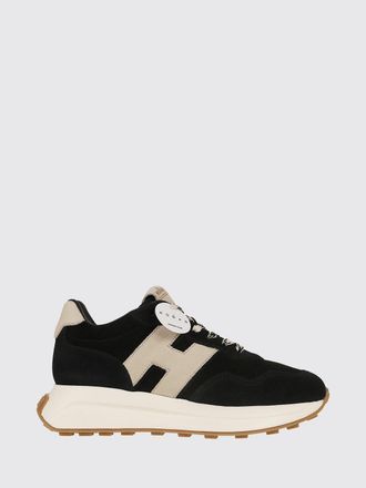 Hogan Sneaker H641 in pelle di vitello e suede con suola chunky dentellata