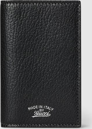 Gucci Lira Card Case, Black, Leather