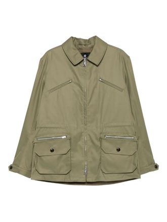 Grenfell zip-fastening flap-pocket jacket - Green