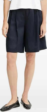 BOSS pleated belted shorts - Blue