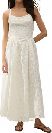 Faithfull The Brand Milana Midi Dress In Dolce Broderie White