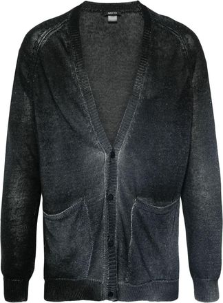Avant Toi washed linen cardigan - men - Linen/Flax - M - Blue